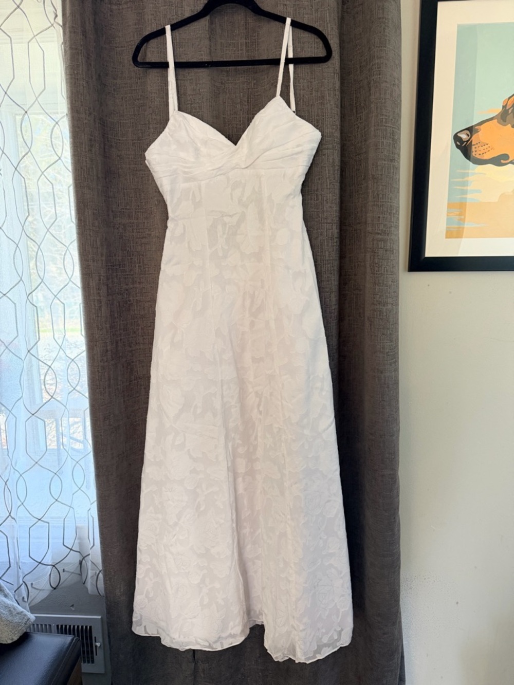 Classic White Spaghetti-Strap Dress